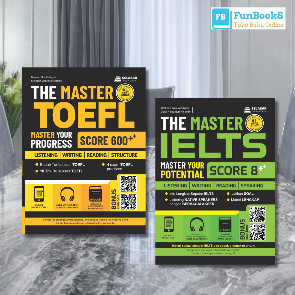 Selasar - The Master TOEFL Score 600++ และหนังสือภาษาอังกฤษ IELTS Score 8++