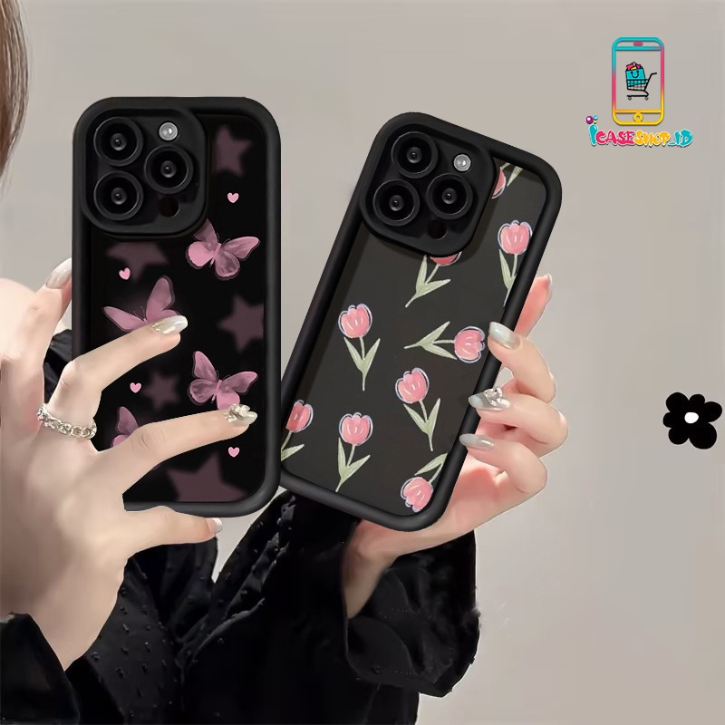 SS925 SOFTCASE BUTTERFLY & FLOWERS MOTIF สําหรับ INFINIX SMART 5 6 + 7 8 9 10 ร้อน 9 10 11 12 12i 30