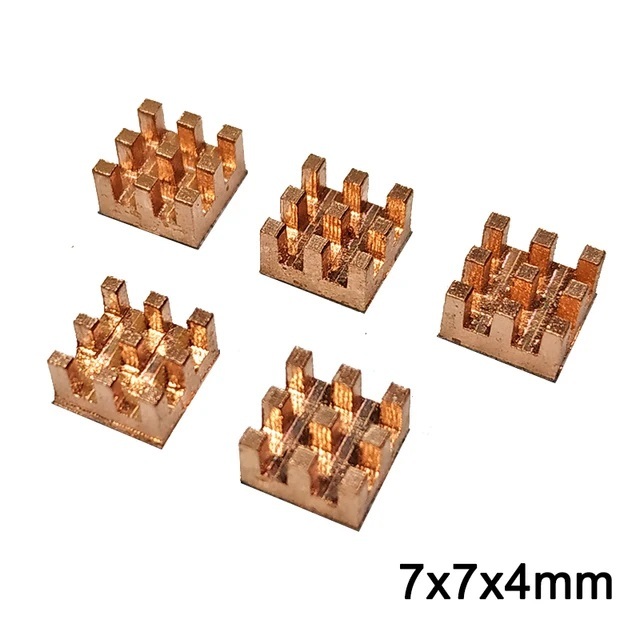 ทองแดงบริสุทธิ์ Mini ฮีทซิงค์ 7x7x4 7*7*4 มม.Cooling overclock iceriver ks0 pro ultra VGA DDR MOS GP