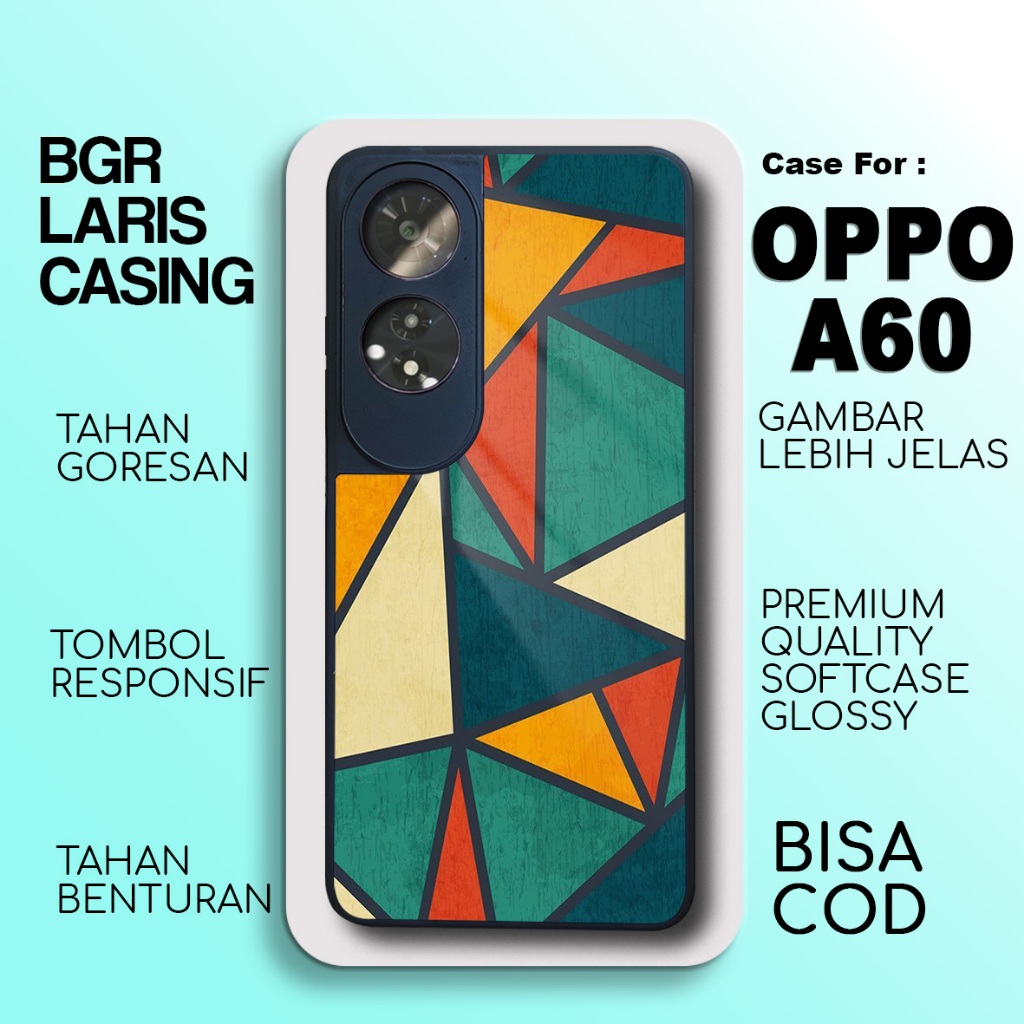 เคส Oppo A60 ล่าสุด - เคส Oppo A60 - Abstract Art Motif - เคส Glossy Softcase Hardcase - เคส Oppo Bg