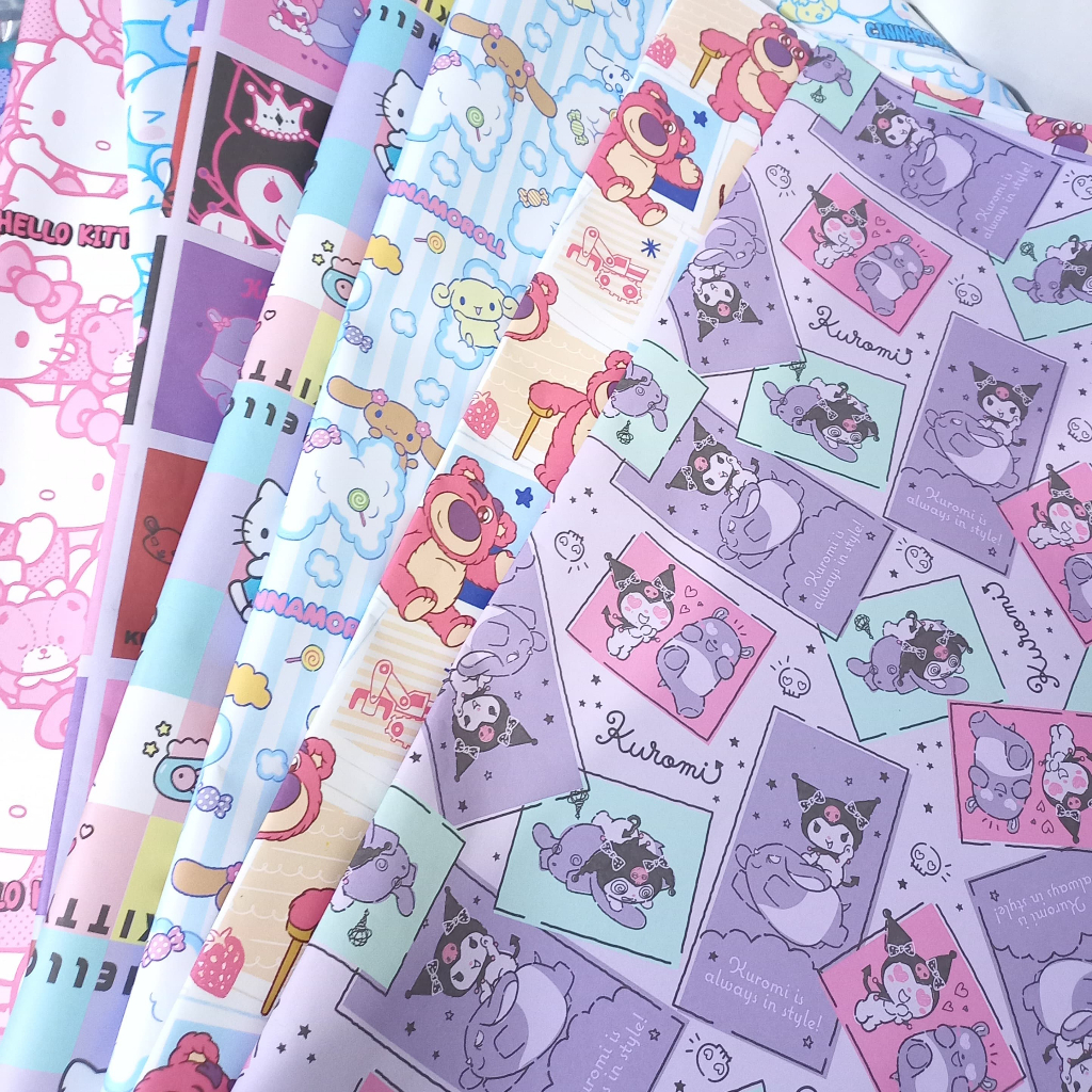 กระดาษของขวัญ / ผ้าพันของขวัญตลก Sanrio Edition Cinnamoroll / Kuromi / Hello Kitty /Lotso