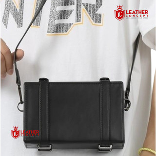 LEATHER CONCEPT Tas Selempang Pria Kulit Tas Kulit Pria Tas Pria Tas Jalan CASE