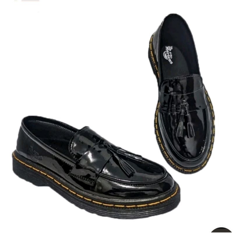 DR MARTENS FORMAL รองเท้าผู้ชาย GLOSSY LOAFERS CASUAL OFFICE WORK SLIP ON COLLEGE PREMIUM ฟรีกล่อง
