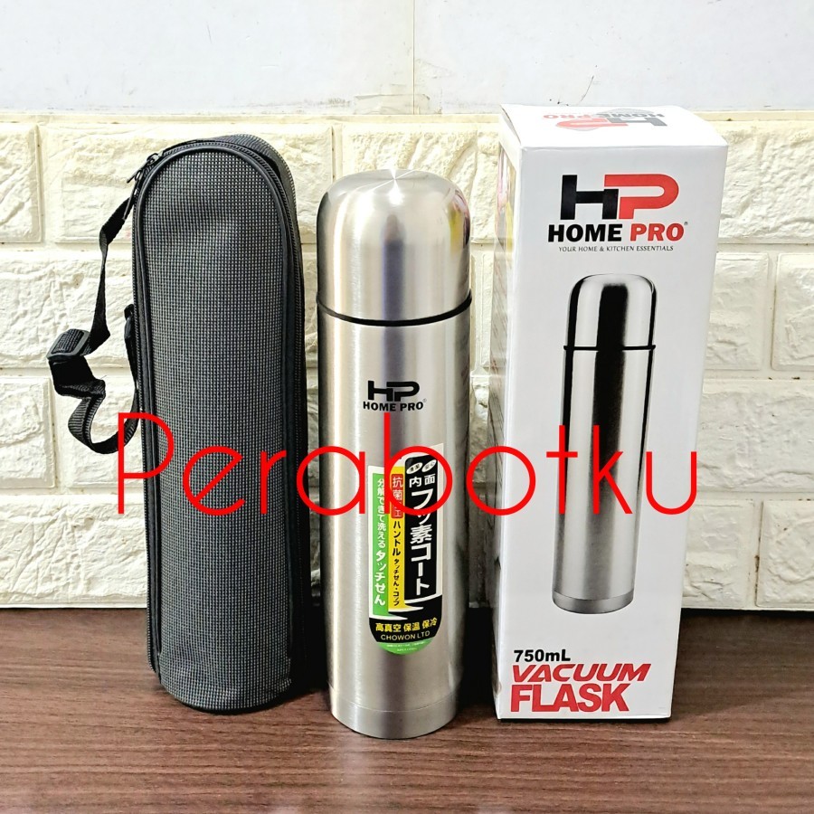 TERMOS กระติกน้ําร้อนสแตนเลส + กระเป๋า 750 มล. ZG-03 Homepro / กระติกน้ําร้อนสแตนเลสร้อนและเย็น / ขว