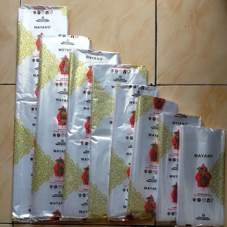 ถุงพลาสติก PP ใสยอดนิยม ขนาด 6x15x7545x654x635x53x4528x4525x4 ยี่ห้อ wayang พลาสติก