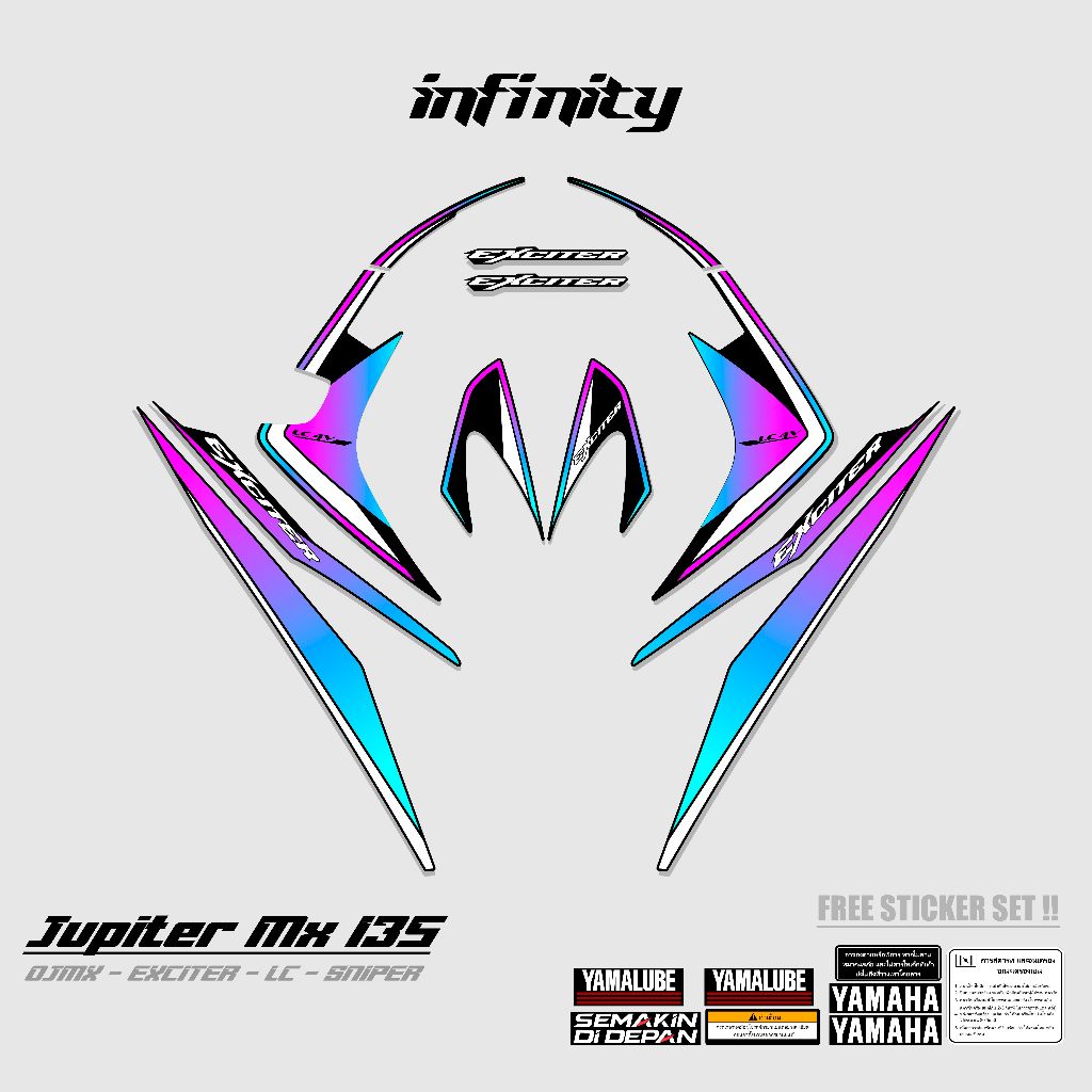 STRIPING JUPITER MX LAMA 135 / MTF 55 / สติ๊กเกอร์ MX / SETIKER JUPITER MX OLD / OJMX STICKER / STIE