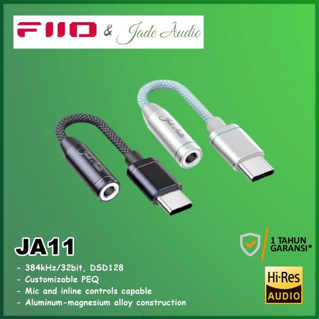 Fiio Jade Audio JA11 JA 11 Dongle DAC และหูฟัง AMP เครื่องขยายเสียง USB Type C ถึง 3.5 มม.