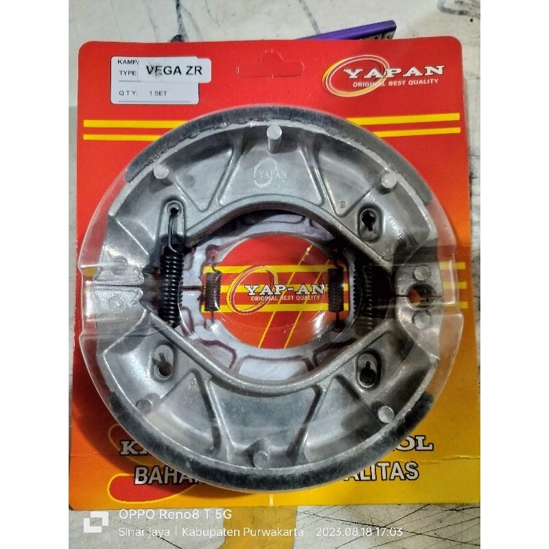 ผ้าเบรคหลังกลอง vegazr/mio/miom3/mio.j/xeon/byzon/vixion