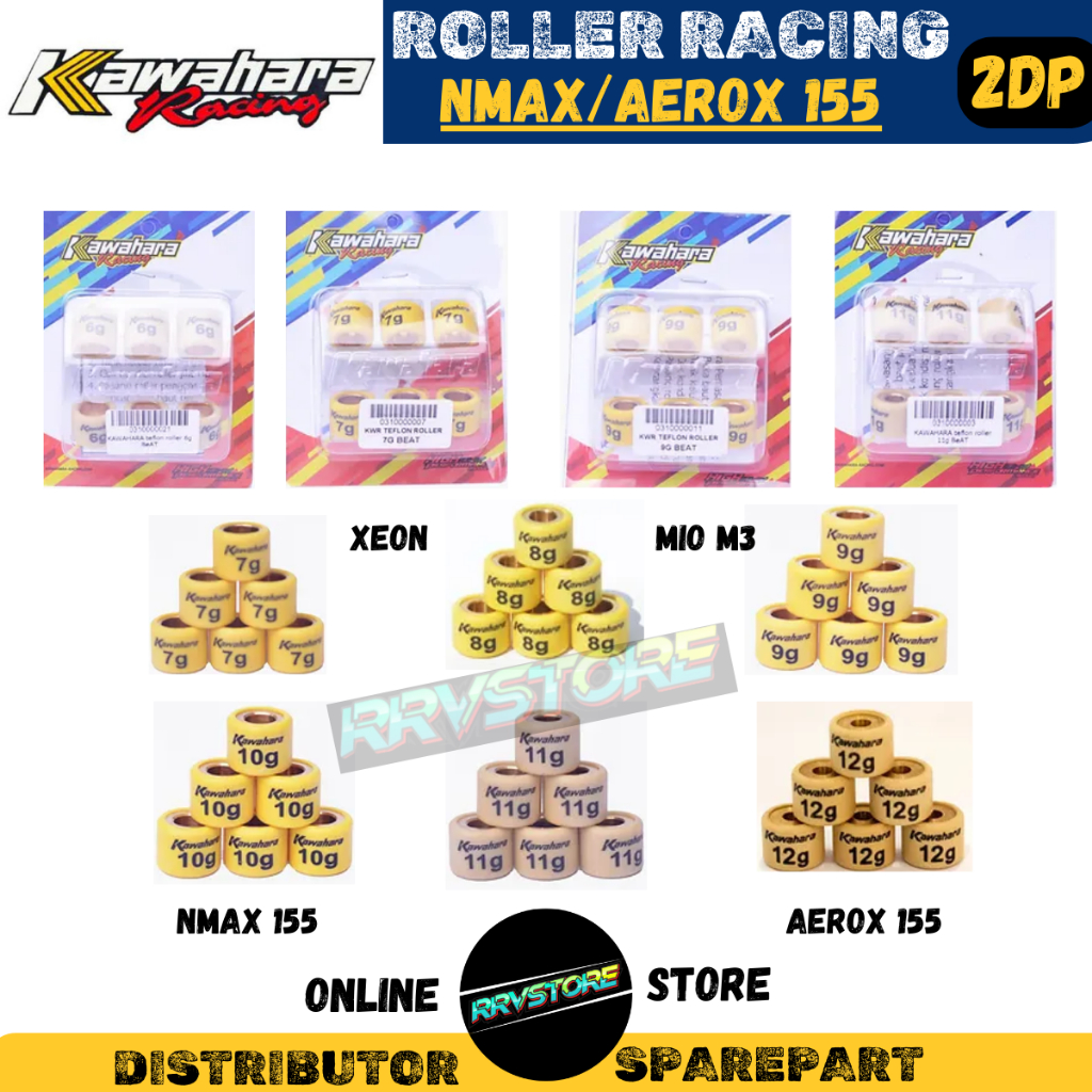 ROLLER KAWAHARA NMAX 155 AEROX MIO M3 XEON SOUL GT 125 LEXI 7,8,9,10,11,12 ROLLER NMAX 155 KAWAHARA