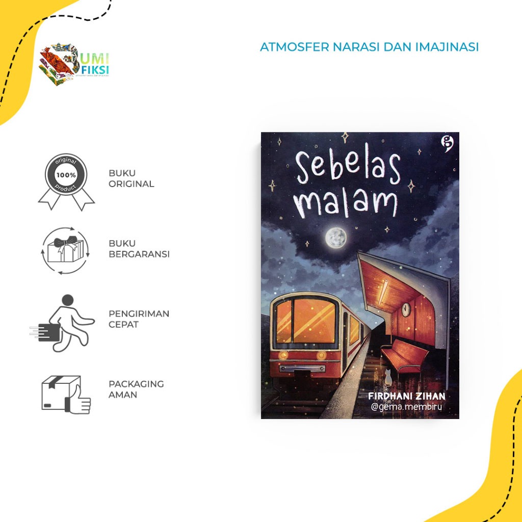หนังสือนวนิยาย - สิบเอ็ดคืน - Firdhani Zihan (@gema.blue) - Gagas Media - Bumifiksi
