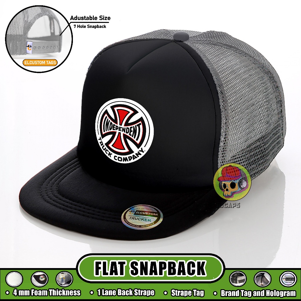 Gocaps - INDEPENDENT / Distro หมวกตาข่าย เบสบอล Snapback ยูนิเซ็กส์ ปรับขนาดได้ ดีไซน์ฟรีสไตล์
