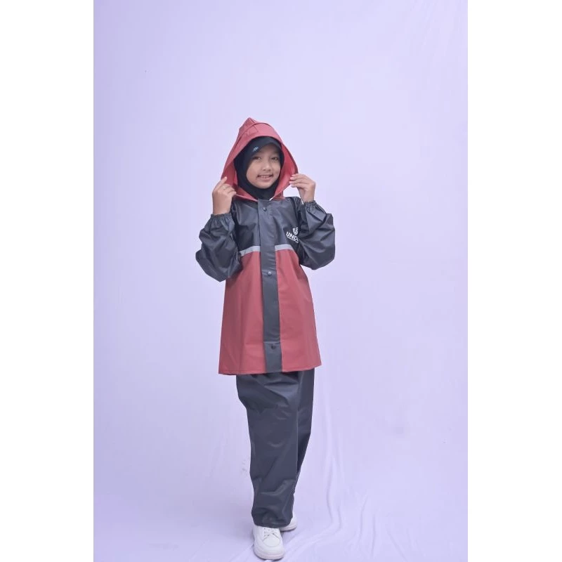 ยูนิโซ เด็กเสื้อกันฝนรวมกันแจ็คเก็ตกางเกงชุด thumbnail 7