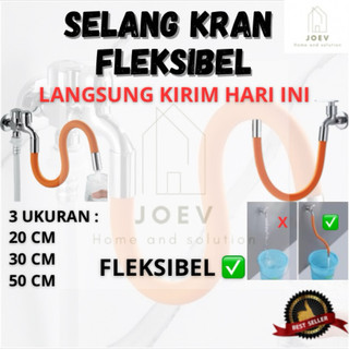 Joev Home Selang Flexible 360 Derajat 30CM 50CM Ekstensi Keran Air Universal 1/2 Inch Pipa Kran Fleksibel Pipa Arah Otomatis