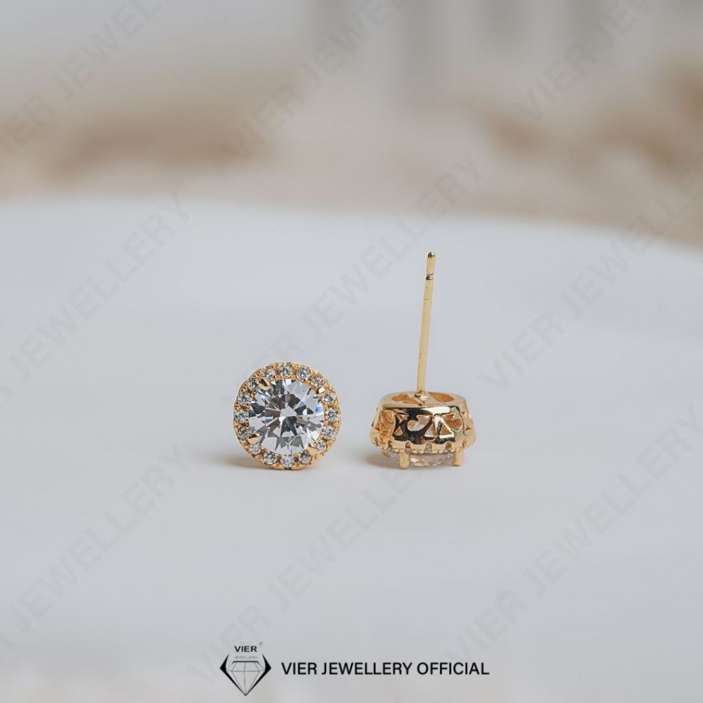 REPLIKA Wynn Edition ต่างหู 15430 ทองแดง Replica Diamond Zirconia ต่างหู AAA + คุณภาพ