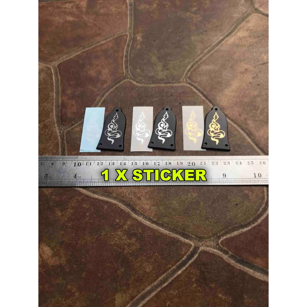 Snake Skull Logo Aesthetic Sticker Trussrod Cover Headstock Epiphone Gibson Les Paul Sg Double cutaw