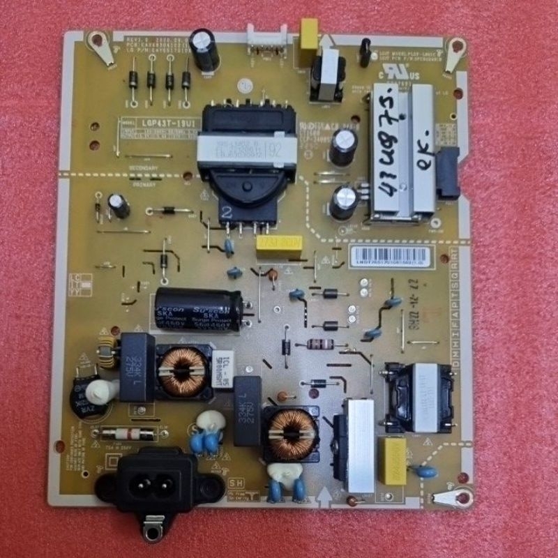 Psu / แหล่งจ่ายไฟ / แหล่งจ่ายไฟ / smps / ตัวควบคุม / LG led tv / LGP43T-19U1 / 43UQ7500PSF / 43UQ75 