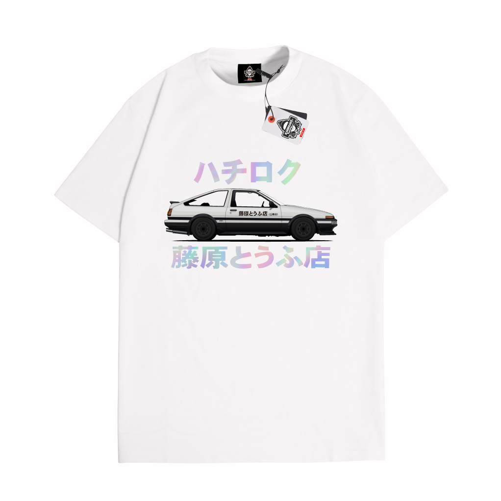 KRMK เสื้อยืด Unisex Distro เสื้อรถภาพ TOYOTA AE86 FUJIWARA TOFU SHOP