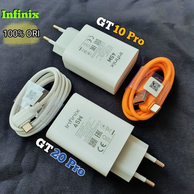 เครื่องชาร์จ Infinix GT 20 pro || GT 10 pro 45watt Copotan HP Original 100% Fast Charging
