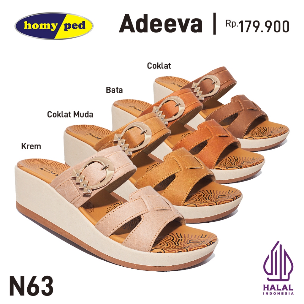 Homyped Adeva N63 รองเท้าส้นเตารีดผู้หญิง