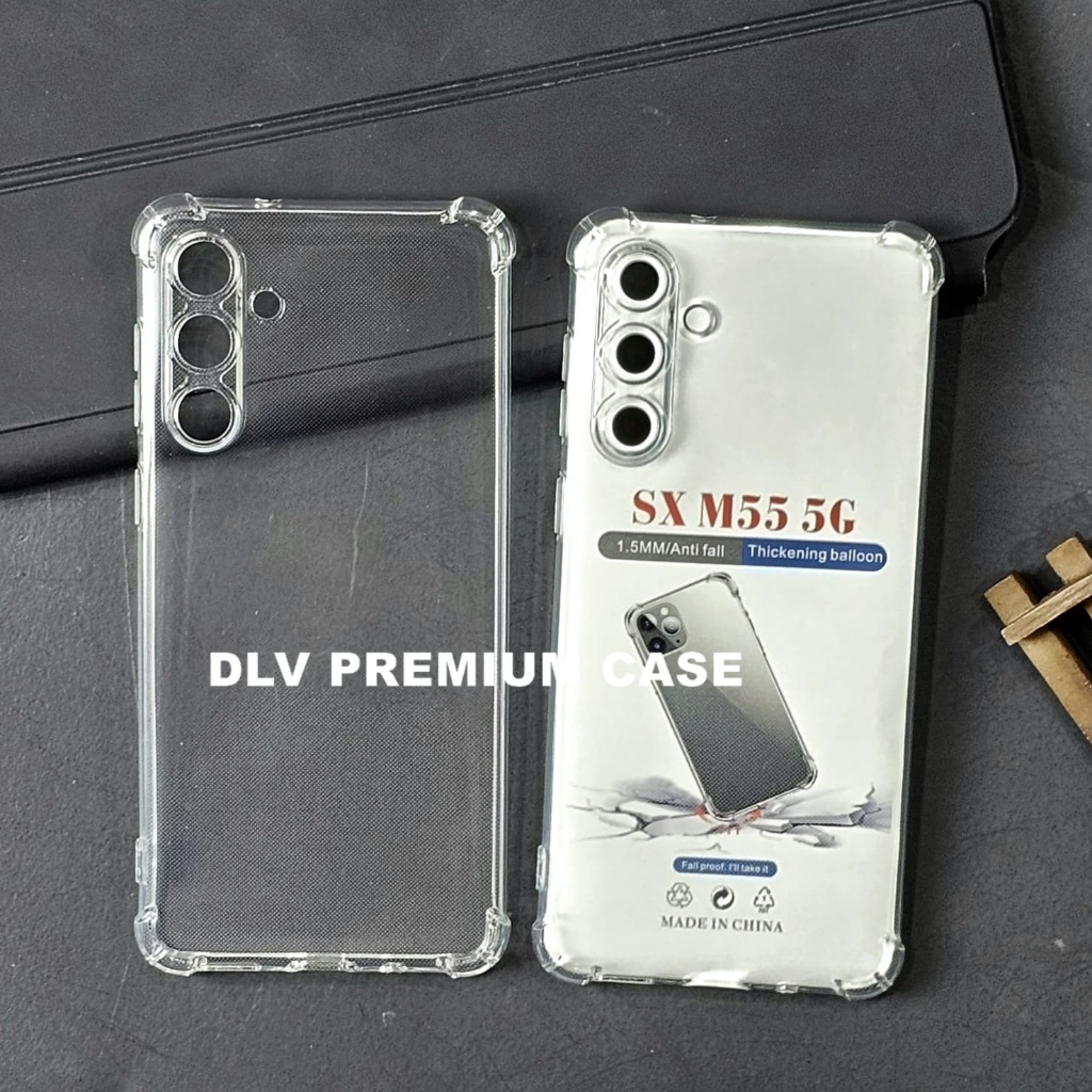 SAMSUNG M55 5G CASE AIRBAG ANTI CRACK THICK CLEAR SOFTCASE SAMSUNG M55 5G