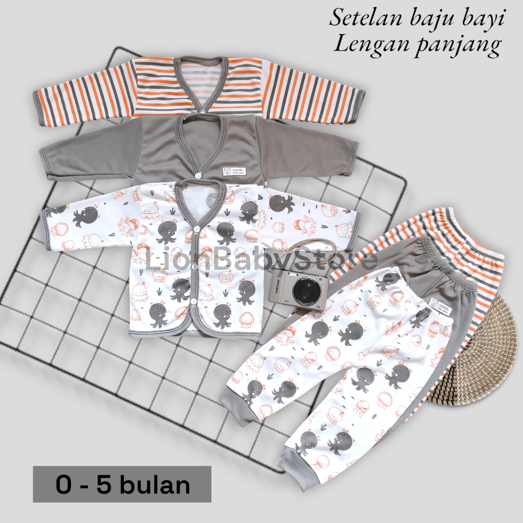 6 ชุด / 12 ชิ้น เสื้อผ้าเด็ก แขนยาว กางเกงขายาว ทารกแรกเกิด อายุ 0-3 เดือน ทารกแรกเกิด ล่าสุด