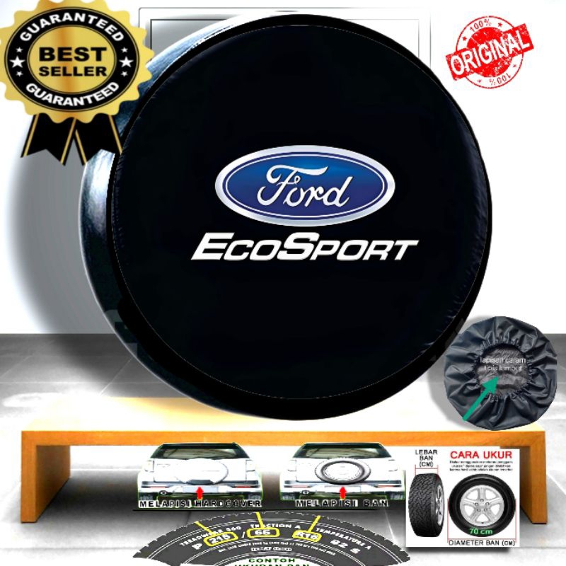 Anti-fade ford Ecosport ฝาครอบยางอะไหล่หนังสังเคราะห์หนา Brighter รูปภาพ