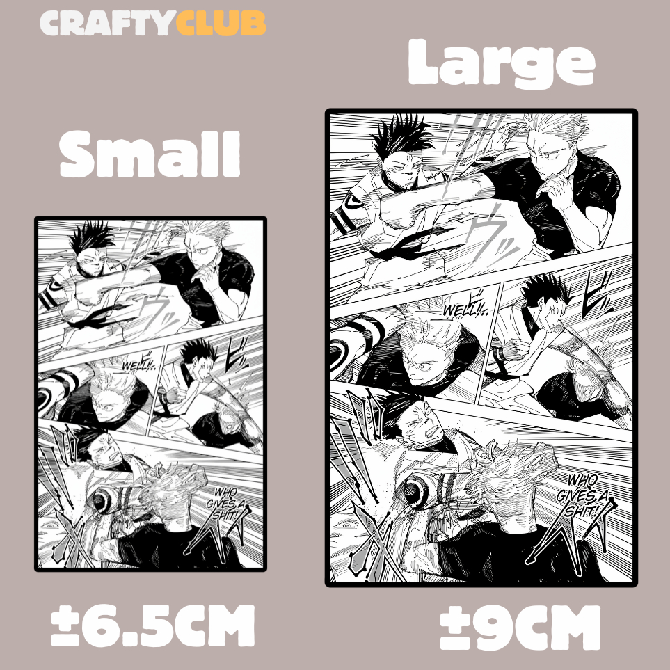 สติ๊กเกอร์ Jjk Manga Pannel, สติ๊กเกอร์ Jujutsu Kaisen