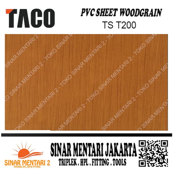 แผ่น TACO PVC WOODGRAIN TS T200