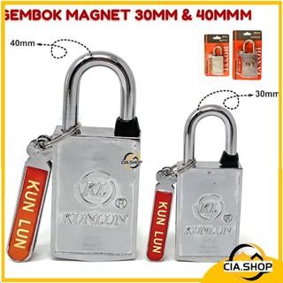 Gembok Magnet GLX uk 30mm - Kunci Gantung 30 mm tanpa lubang u/ Penutup Lubang Kunci Pintu Harmonika