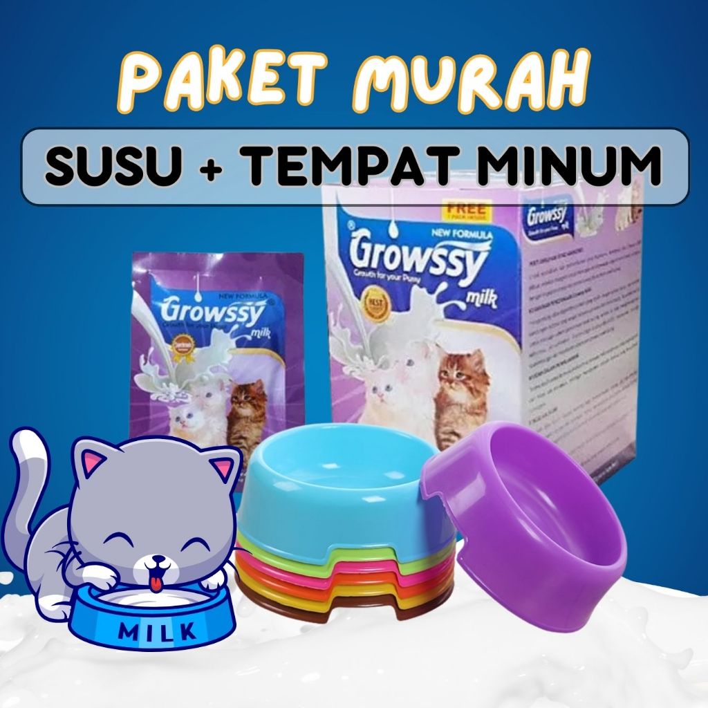 Growssy Milk Cat Milk Cat Milk แพ็คเกจนมแมวดื่มชามดื่ม