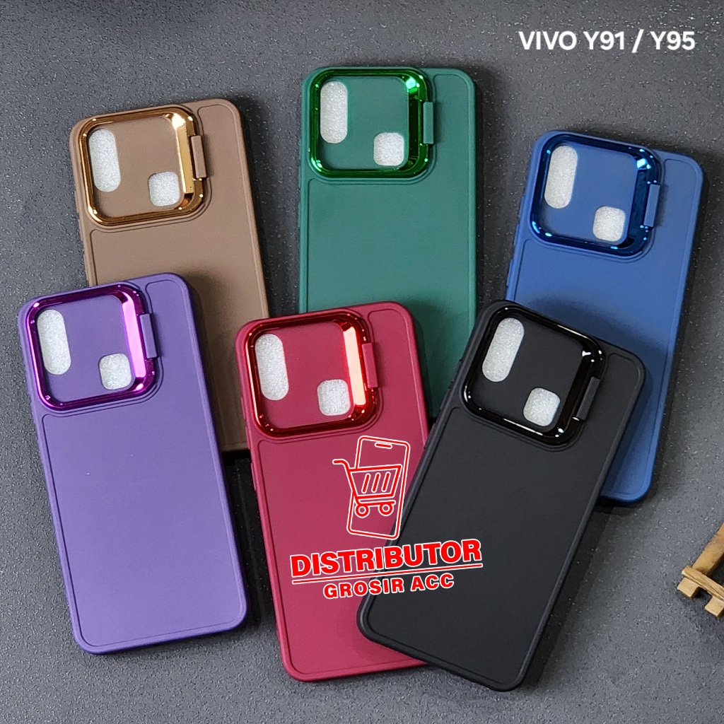 VIVO Y91 VIVO Y93 FINGER CASE MACAROON ขาตั้งกล้อง KICKSTAND กล้อง VIVO Y91 VIVO Y93 FINGER