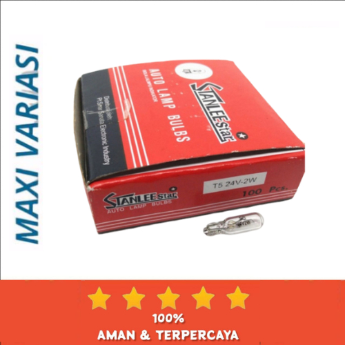 หลอดไฟ Stanlee Star T5 12V 24V 2W 100 ชิ้น