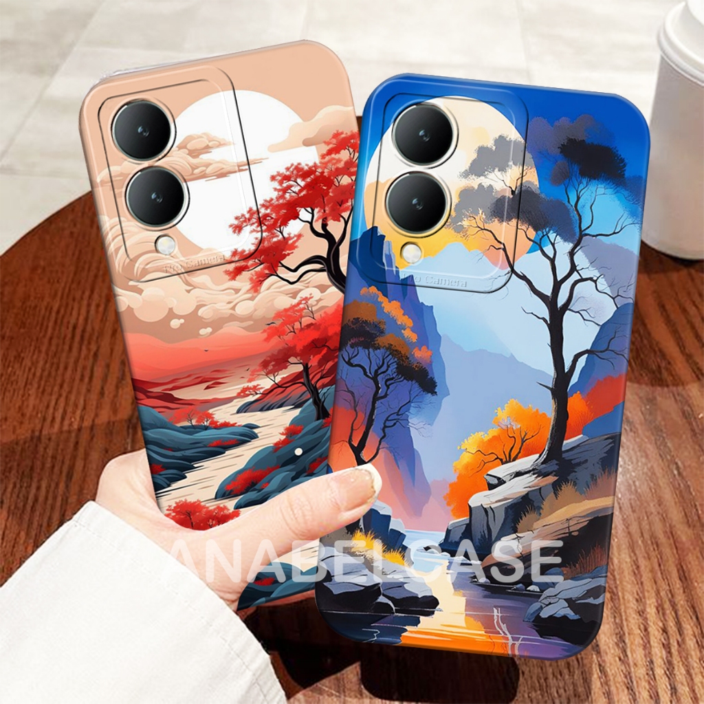 Softcase Vivo y17s y16 y19 y27s y27 4G y27 5G y36 4G y36 5G T1 5G y75 5G v15 pro Scenery วอลล์เปเปอร