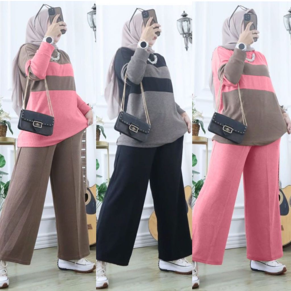 OCALA CRINKLE AIRFLOW CULOT PANTS SET LD 110 // OCALA SET // OCALA SET // ชุดผู้หญิง // ชุดผู้หญิง