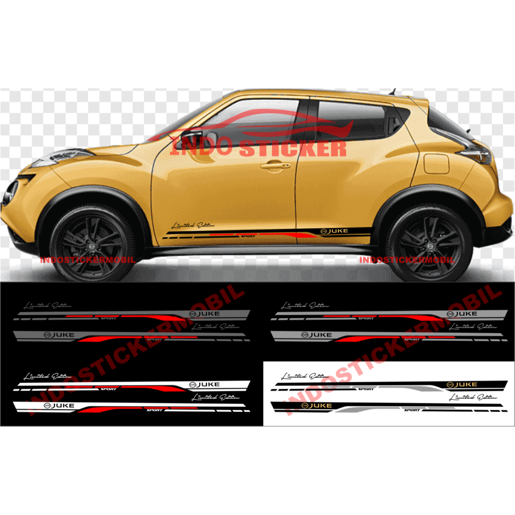 รายชื่อสติกเกอร์รถ Nissan juke ตัดรายชื่อสติกเกอร์รถ juke