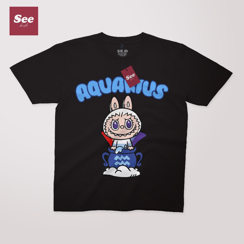 Aquarius Zodiac LABUBU เสื้อ Viral เสื้อผ้าสําหรับเด็กชายและเด็กหญิง