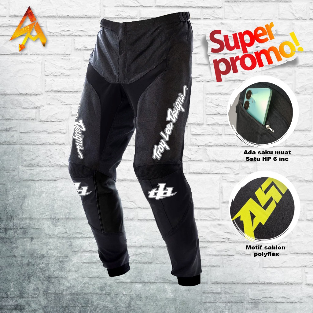 STABILO MERAH Trabas motocross trail การผจญภัยทัวร์ริ่ง enduro clana กางเกง cross racing จักรยานเสื้อผ้า tril เสื้อผ้าสําหรับผู้ใหญ่ชาย mtb สีดําธรรมดาสีส้มสีแดง highlighter สีแดง jersey ชุด 28 30 32 34 36 คู่แข่งขี่ เสื้อยืด Racing go