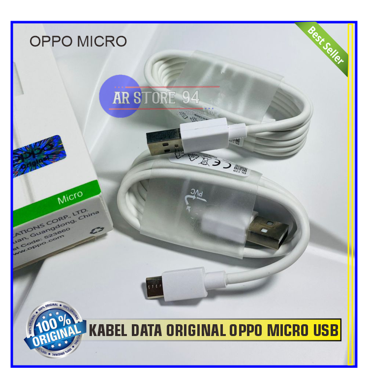Oppo Original MICRO USB Data Cable สําหรับ oppo Oppo A3, A5 (AX5), A7x, A7n, A8, A31, A11k, A12e, A1
