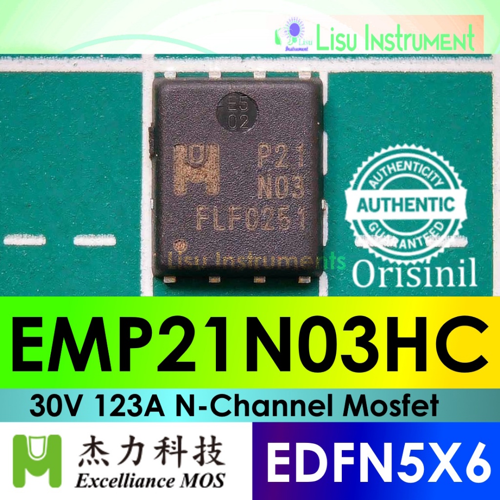 EMP21N03HC 30V 123A N-Channel Mosfet P21 N03 P21N03 EDFN5X6 Excelliance MOS ORIGINAL