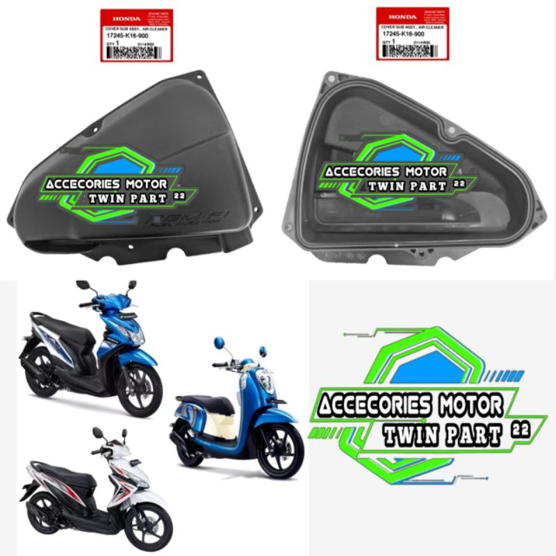 17245-K16-900 ฝาครอบกล่องกรอง Honda Scoopy Fi Beat Fi Vario 110 Fi Non Esp 2012 2013 2014 2015 2016 