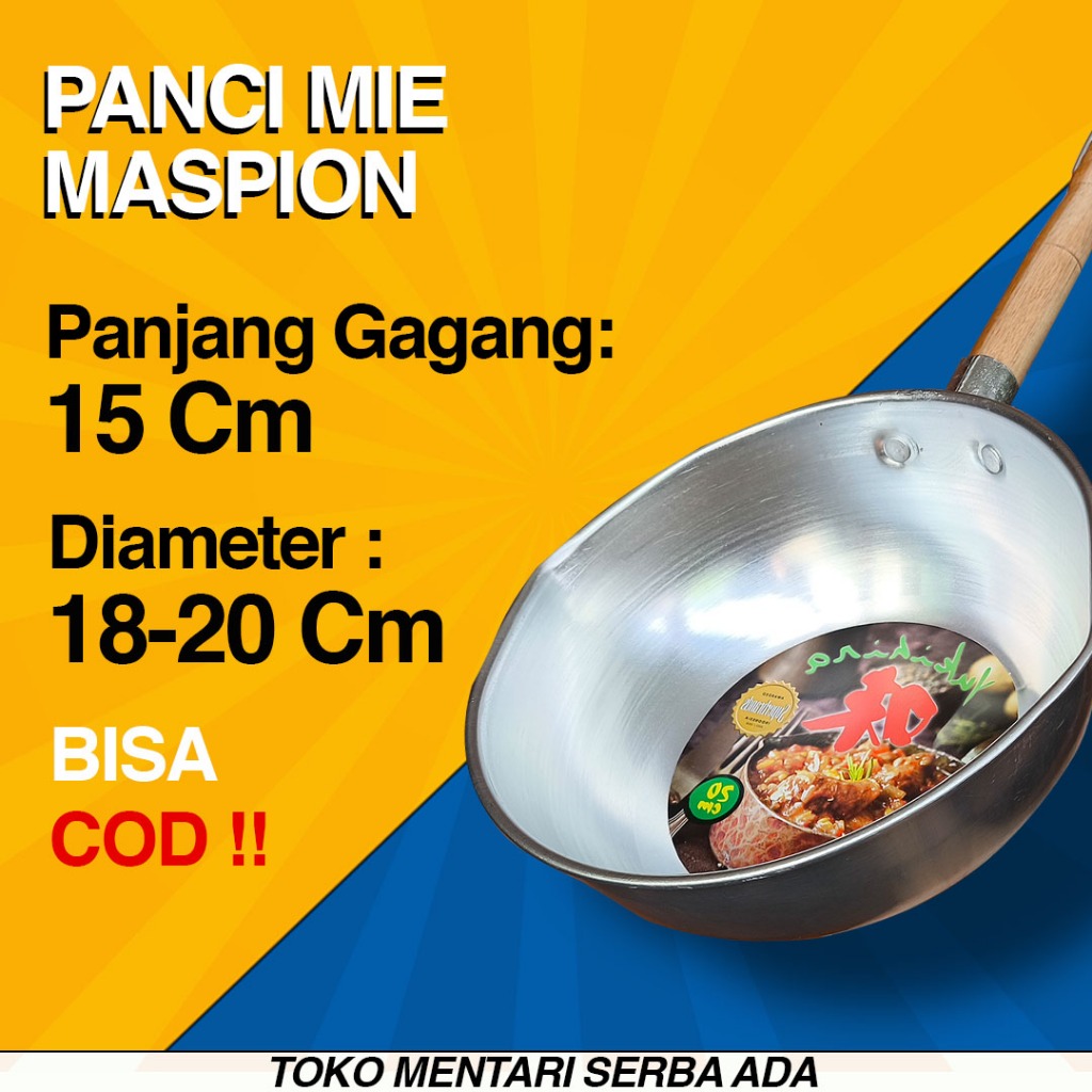 YUKIRA MASPION NOODLE POT WOODEN HANDLE MILK POT 18 CM MILK POT 20 CM