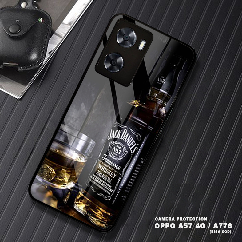 เคส HP HS37 Oppo A57 4G / A77S - Softcase Glass Kaca - Hardcase 2D Glossy - เคสมือถือใหม่ล่าสุด 2024