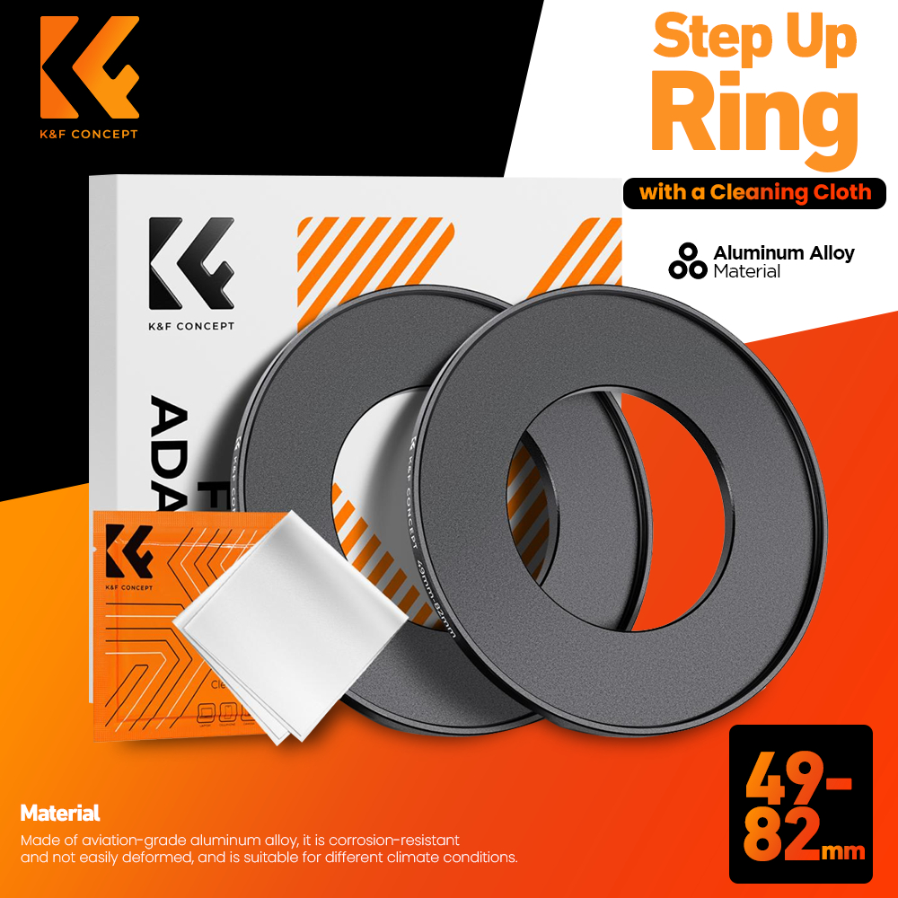 K&F Concept Step Up Ring อลูมิเนียม 49-82MM