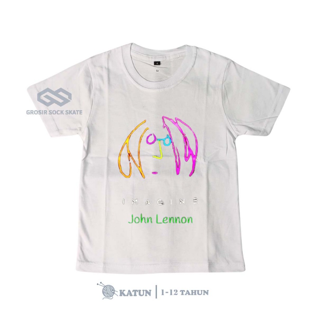 เสื้อยืดวงเด็ก PUTIH/ เสื้อยืดเพลง JOHN LENNON IMAGINE สีขาว