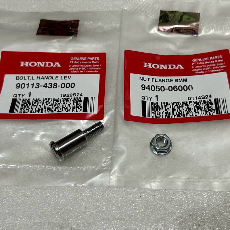 สลักเกลียวมือจับคลัตช์ + น็อต 6 มม. CB/CBR/CBX/CRF150/250 Tiger MegaPro Verza Sonic Original AM 90113438000