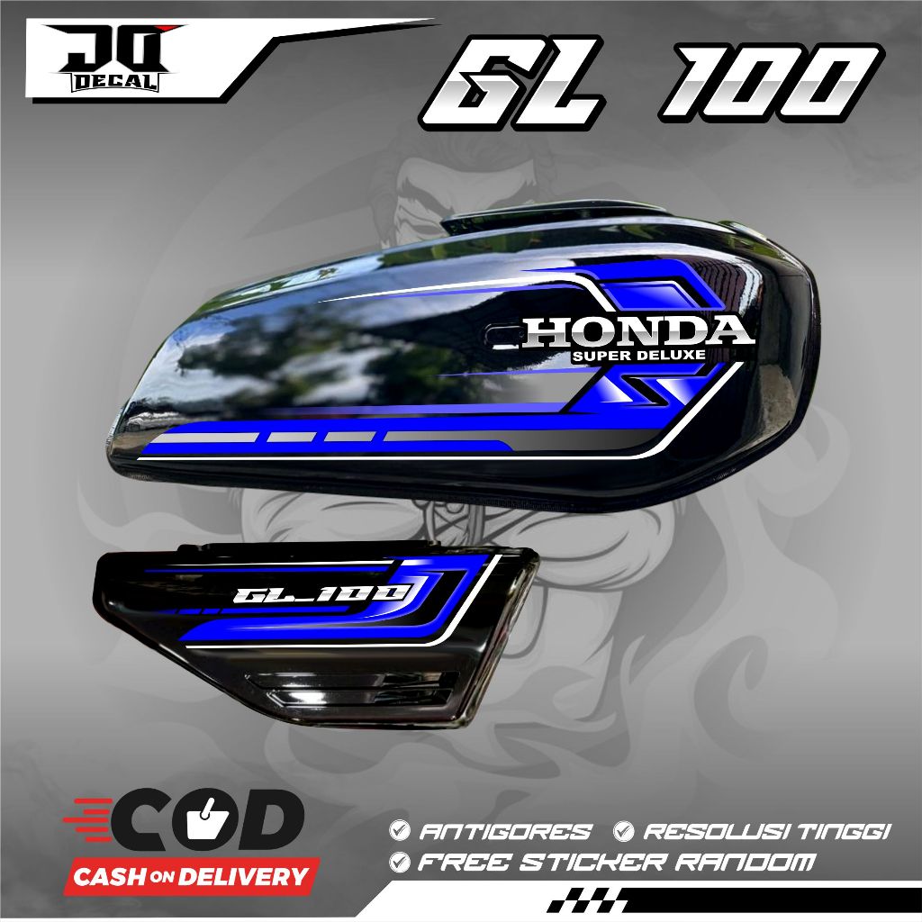HONDA GL 100 GL CEPEK AIR BRUSH K2 VARIATION STICKER STRIPING