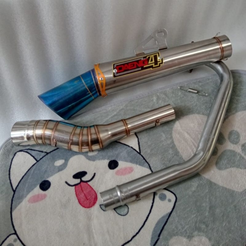 Daeng sai4 conical open Spec exhaust for Tmx 125/155 Tmx 150 Motoposh Raider 150 carb/fi euro viperm