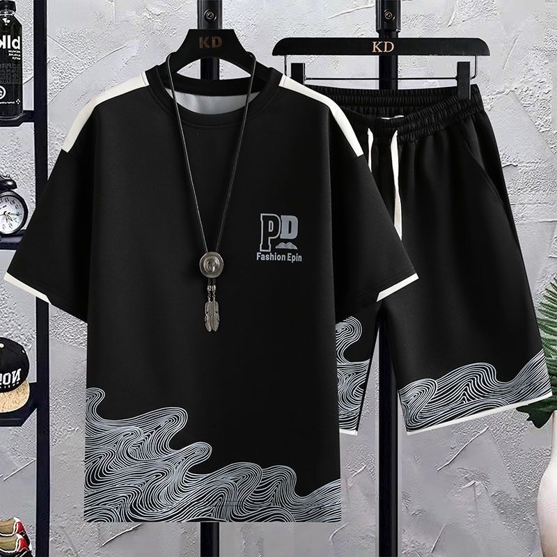 EPIN เสื้อแขนสั้นและกางเกงขาสั้นผู้ชาย Oneset Asgard777