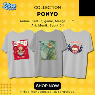 เสื้อยืด พิมพ์ลายอนิเมะ Ponyo | เสื้อยืด ลาย Ghilbi STUDIO | ชุดเสื้อผ้า ลายการ์ตูนภาพยนตร์