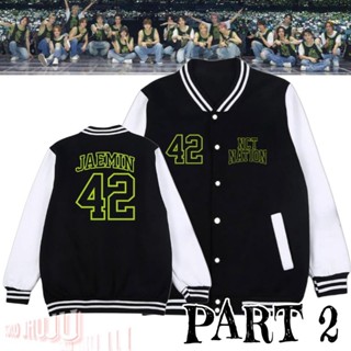 เสื้อแจ็กเก็ตเบสบอล Varsity Nct Nation 2023 Name Part Number 2